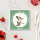 Ruby-throated Hummingbird, Birthday oder sonstiges Serviette (Beispiel)