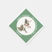 Ruby-throated Hummingbird, Birthday oder sonstiges Serviette (Ecke)