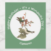 Ruby-throated Hummingbird, Birthday oder sonstiges Weinetikett (Einzelnes Label)