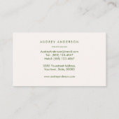 Ruby-throated Hummingbird Business Card Visitenkarte (Rückseite)