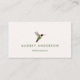 Ruby-throated Hummingbird Business Card Visitenkarte