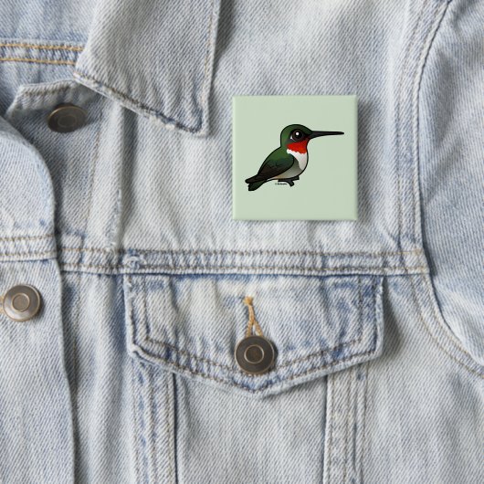 Ruby-throated Hummingbird Button (Beispiel)