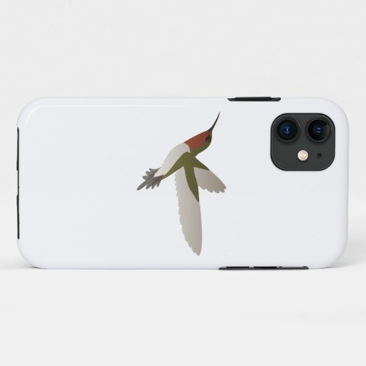 Ruby Throated Hummingbird Case-Mate iPhone Hülle (Rückseite (Horizontal))