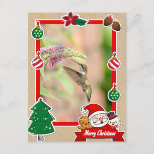 Ruby-throated hummingbird Christmas Card Feiertagspostkarte
