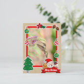 Ruby-throated hummingbird Christmas Card Feiertagspostkarte (Stehend Vorderseite)
