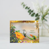 Ruby-throated hummingbird Christmas Card Feiertagspostkarte (Stehend Vorderseite)