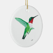 Ruby throated Hummingbird Christmas Ornament (Rechts)