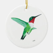 Ruby throated Hummingbird Christmas Ornament (Vorne)