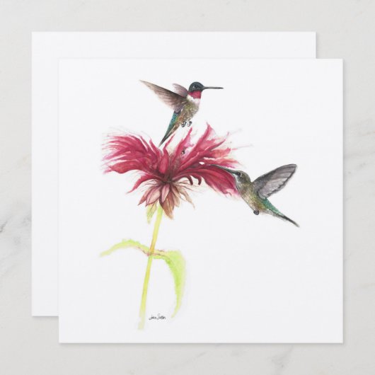 Ruby Throated Hummingbird Couple (Vorne/Hinten)