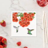 Ruby Throated Hummingbird Couple Napkins Serviette (Beispiel)