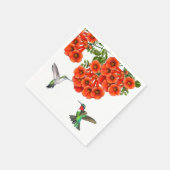 Ruby Throated Hummingbird Couple Napkins Serviette (Ecke)
