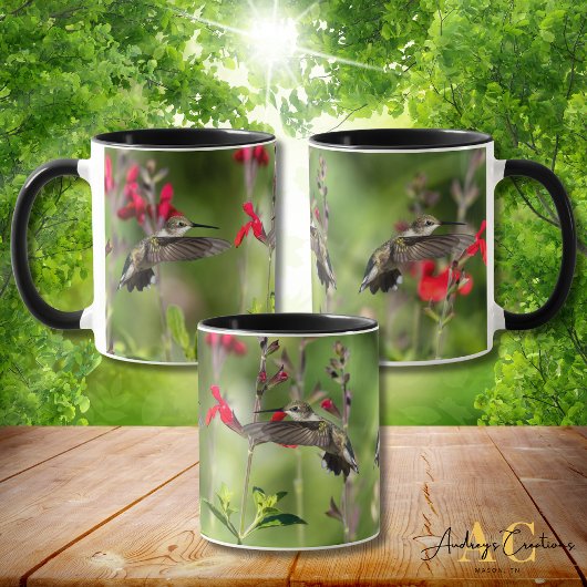 Ruby-Throated Hummingbird Design Tasse