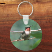 Ruby-throated Hummingbird Flutters Schlüsselanhäng Schlüsselanhänger (Vorderseite)