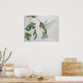Ruby-throated Hummingbird Garden Poster (Küche)