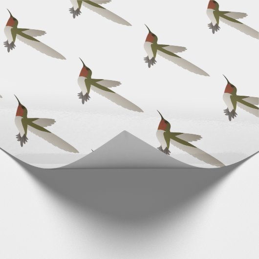 Ruby Throated Hummingbird Geschenkpapier (Ecke)