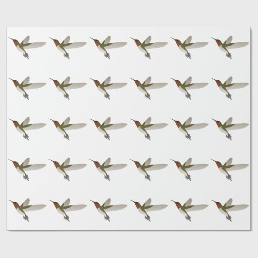 Ruby Throated Hummingbird Geschenkpapier (Flach)