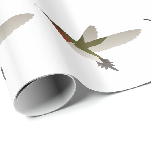 Ruby Throated Hummingbird Geschenkpapier (Rolleneckpunkt)