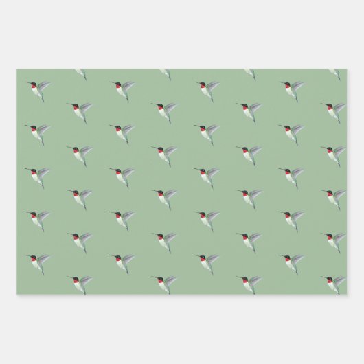 Ruby-throated Hummingbird Geschenkpapier Set (Vorderseite 2)