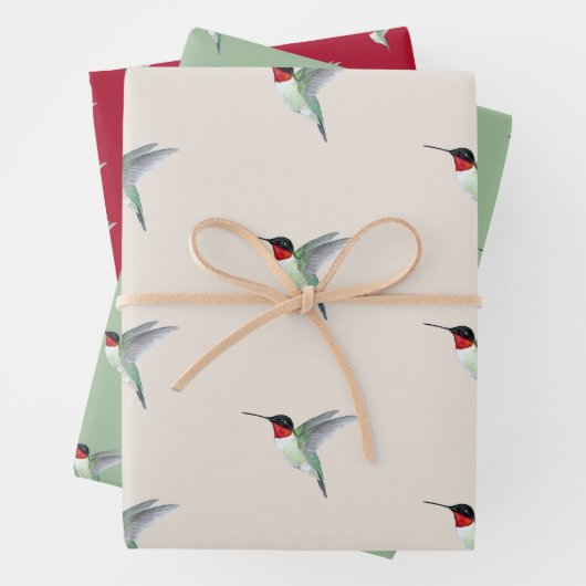 Ruby-throated Hummingbird Geschenkpapier Set (Beispiel)