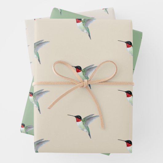 Ruby-throated Hummingbird Geschenkpapier Set (Beispiel)