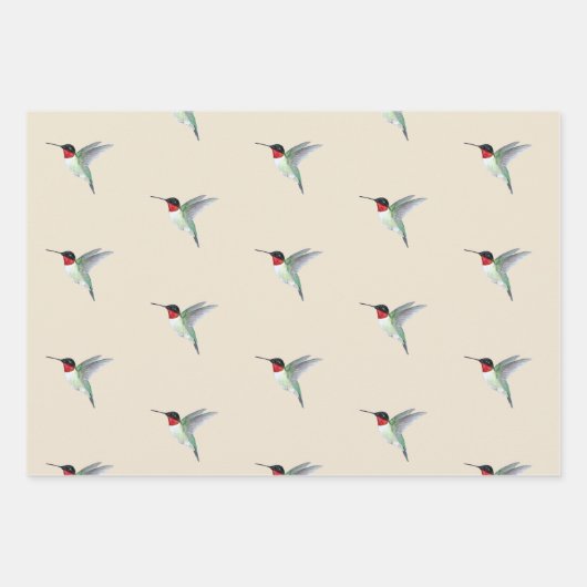 Ruby-throated Hummingbird Geschenkpapier Set (Vorderseite)