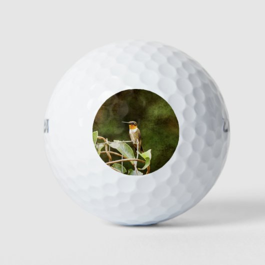 Ruby Throated Hummingbird Golfball (Vorderseite)
