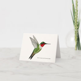 Ruby-throated Hummingbird Greeting Card Karte