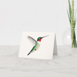 Ruby-throated Hummingbird Greeting Card Karte
