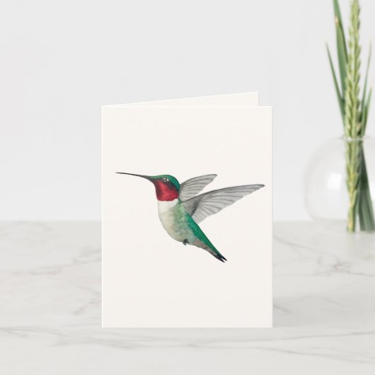 Ruby-throated Hummingbird Greeting Card Karte (Vorderseite)