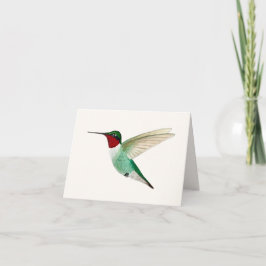 Ruby-throated Hummingbird Greeting Card Karte