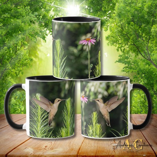 Ruby-Throated Hummingbird "In Blume" Tasse