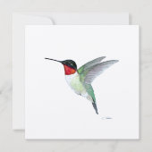 Ruby-throated Hummingbird in Flight Dankeskarte (Vorderseite)