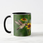Ruby-Throated Hummingbird "in Plains Coreopsis" Tasse (Links)