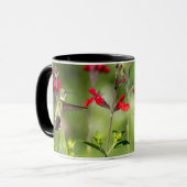 Ruby-Throated Hummingbird "in Radio Red Salvia" Tasse (Vorderseite Links)