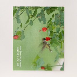 Ruby Throated Hummingbird, Jigsaw Pu, Vogelliebhab Puzzle