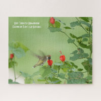 Ruby Throated Hummingbird, Jigsaw Pu, Vogelliebhab