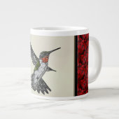 Ruby Throated Hummingbird Jumbo-Tasse (Vorderseite Rechts)