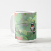 Ruby Throated Hummingbird Kaffeetasse (Vorderseite Links)