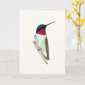 Ruby-throated Hummingbird-Karte Karte (Gelbe Blume)