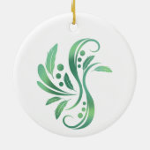 Ruby Throated Hummingbird Keramik Ornament (Hinten)