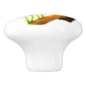 Ruby-Throated Hummingbird Keramikknauf (Seitenansicht)