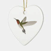 Ruby Throated Hummingbird Keramikornament (Links)