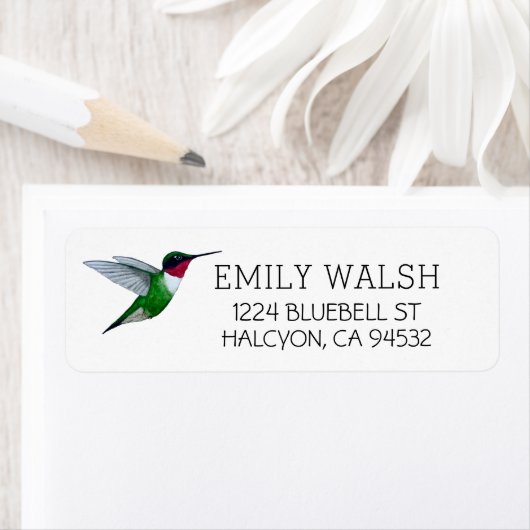 Ruby-throated Hummingbird Label (Insitu)