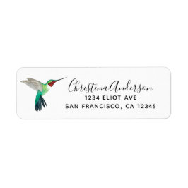 Ruby-throated Hummingbird Label