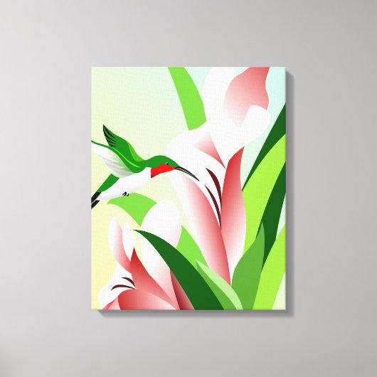 Ruby-throated Hummingbird Leinwanddruck (Vorderseite)