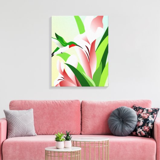 Ruby-throated Hummingbird Leinwanddruck (Insitu (Wohnzimmer))