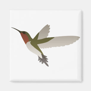 Ruby Throated Hummingbird Magnet