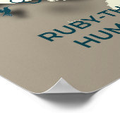 Ruby-throated Hummingbird Migration Map Poster (Ecke)