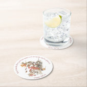 Ruby Throated Hummingbird mit Psalm 118:24 Runder Pappuntersetzer (Vor Ort)