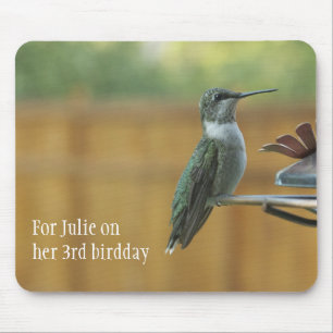 Ruby Throated Hummingbird Mousepad